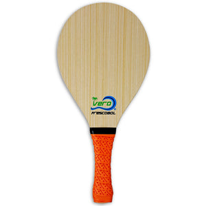 Florida Orange Wood Frescobol Beach Paddle Game Kit