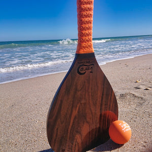 One Black Walnut SOLID Wood Frescobol Beach Paddle