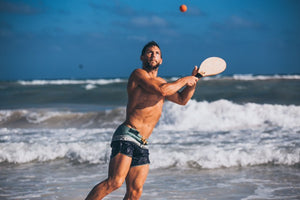 Birch Wood Frescobol Beach Paddle Game Kit