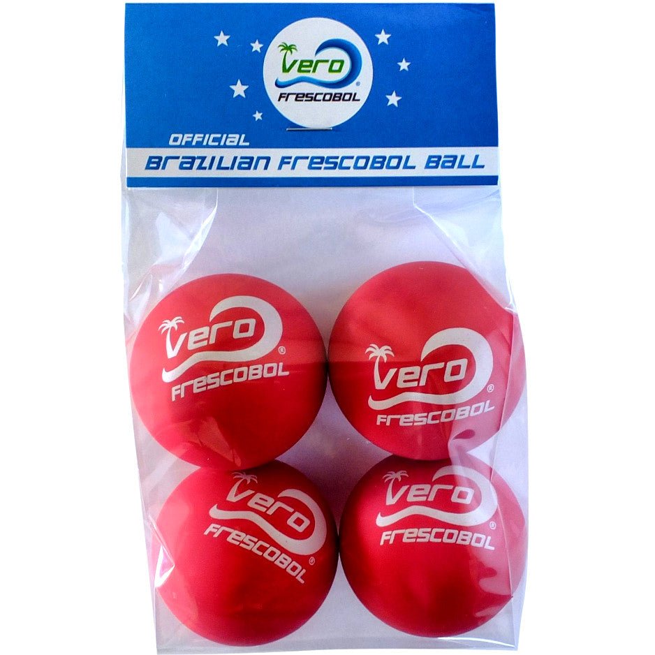 4 Official Red Frescobol Balls - Vero Frescobol