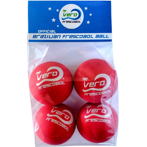 4 Official Red Frescobol Balls - Vero Frescobol