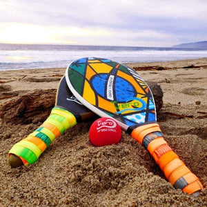 Frescobol Brasil Flag Animado Beach Paddle Kit
