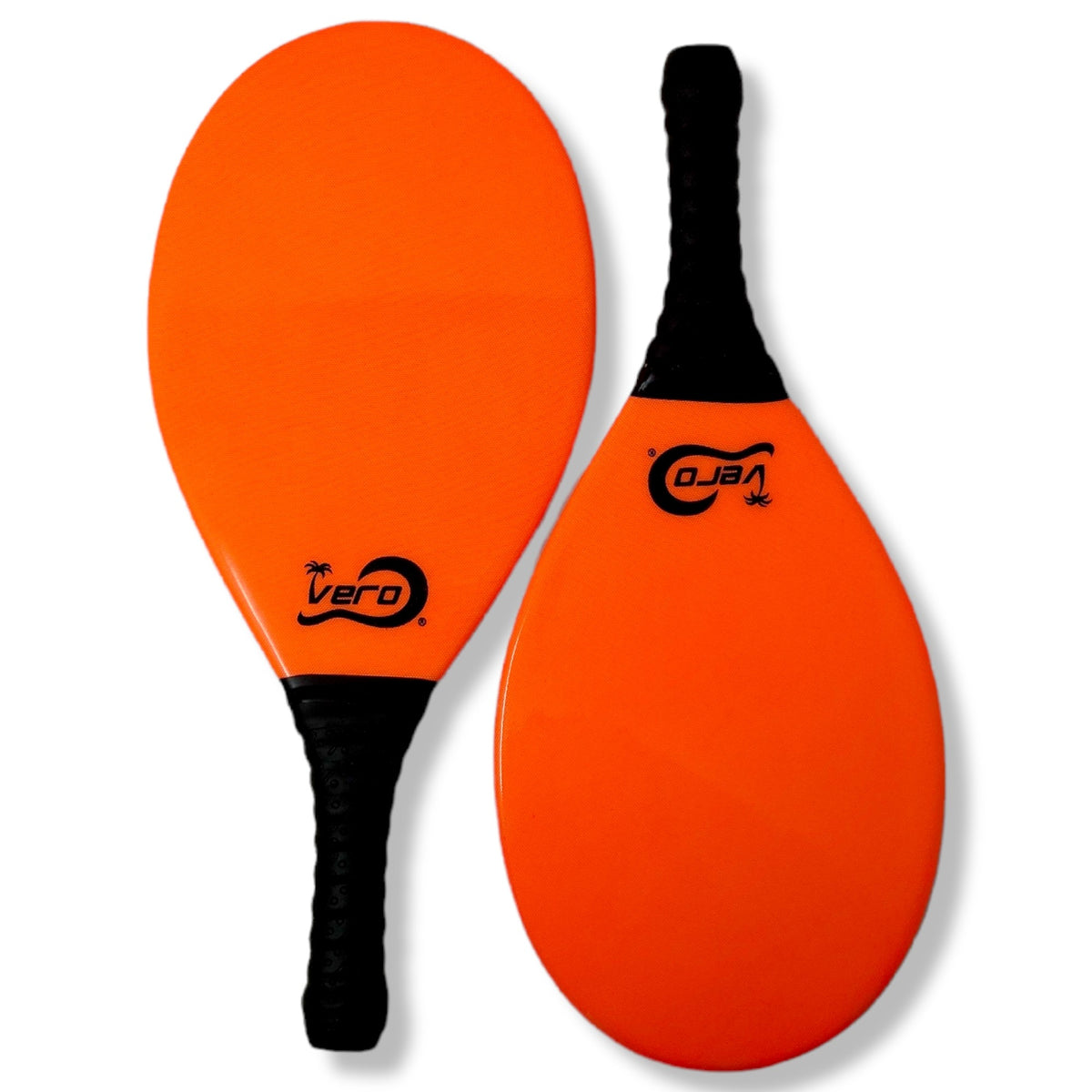 Frescobol Florida Laranja Fiberglass Beach Paddle Ball Kit