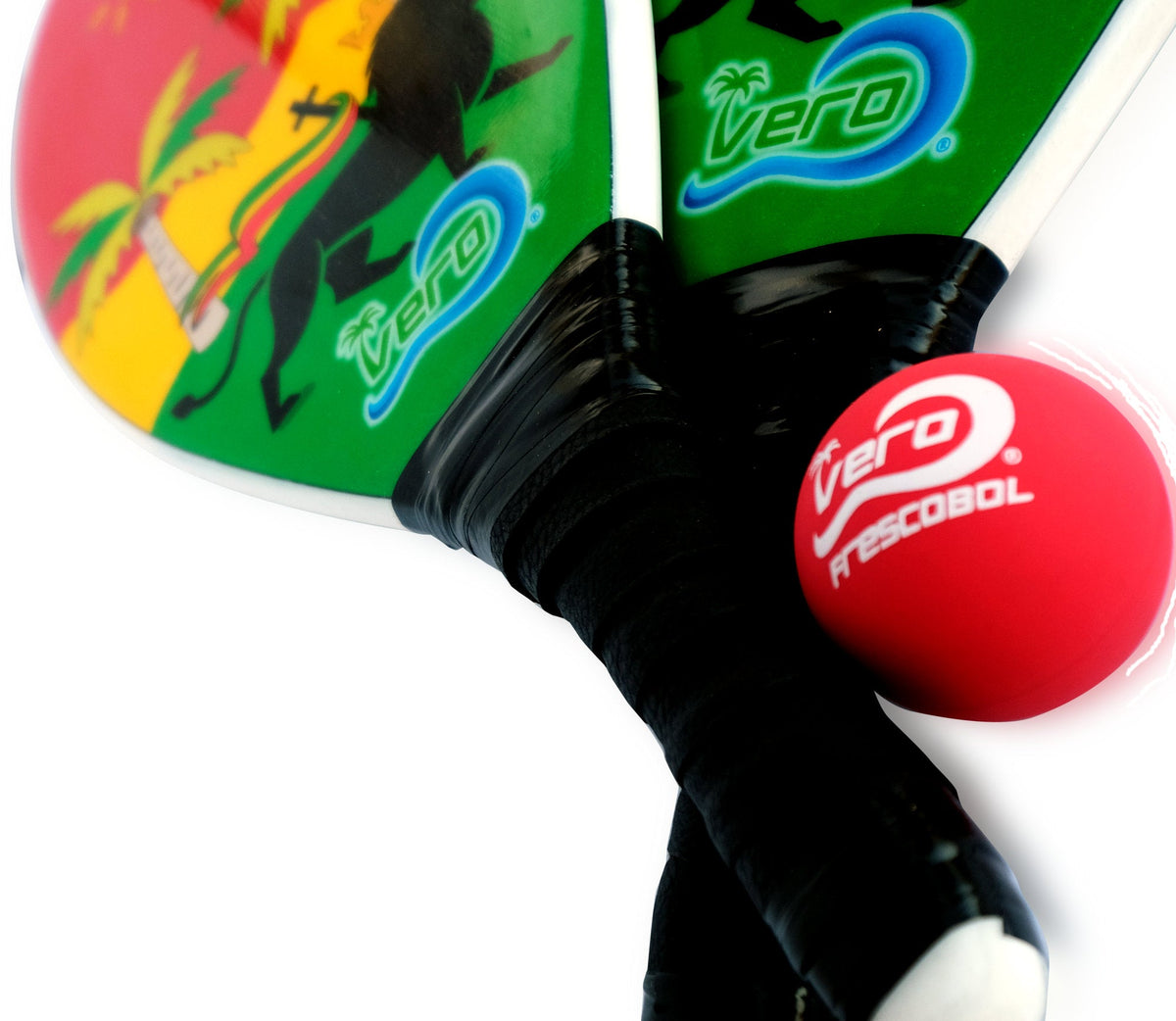 Frescobol Lion of Judah Rasta Beach Paddle Kit - Vero Frescobol