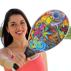 Frescobol Rasta Beach Paddle Kit - Vero Frescobol