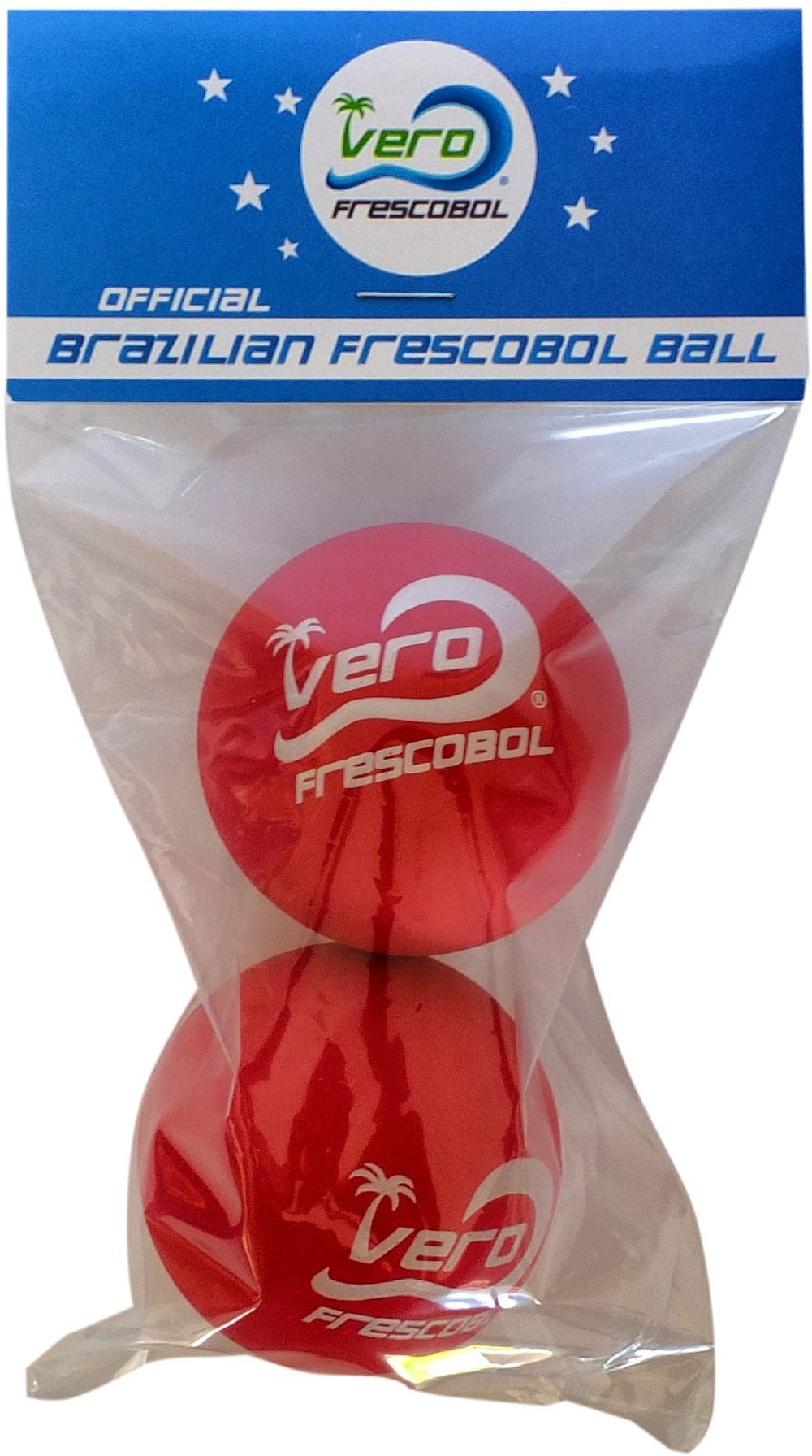 2 Official Red Frescobol Balls