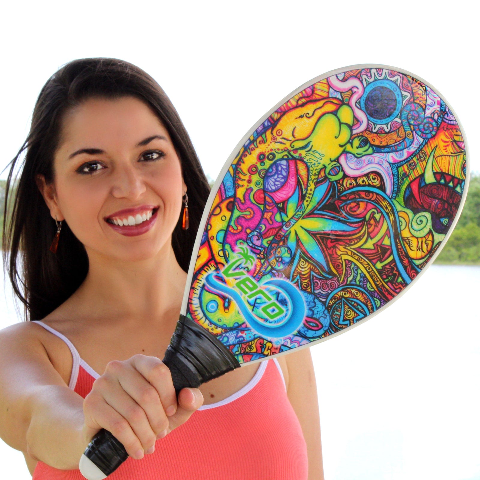 Frescobol Rasta Beach Paddle Kit