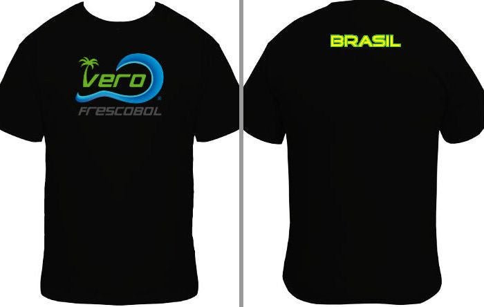 Team Vero Frescobol Brasil T-Shirt Black, XL - Vero Frescobol