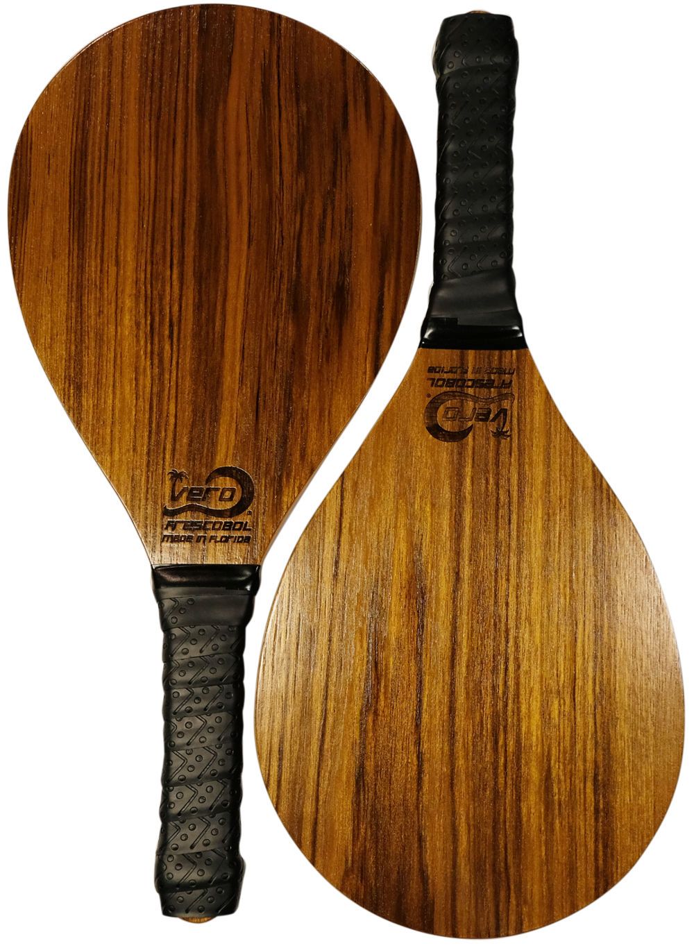 Teak Wood Frescobol Beach Paddle Kit